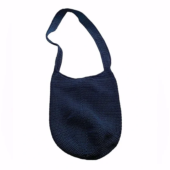 SOLD
🌟 
Vintage knit black crocheted purse shoulder cross body bag - Picture 2 of 8